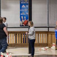 Alumni fowling at the Fowling Fun Event